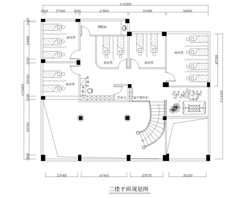 美容院設(shè)計(jì)規(guī)劃圖二樓 美容院設(shè)計(jì)規(guī)劃圖二樓